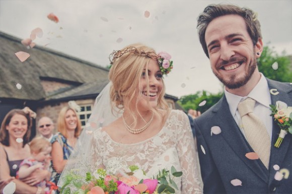 flower power. maggie sottero for a dreamy rural barn wedding in Yorkshire – amy & andy