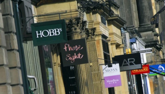 (Shops along George Street) Found on edinburgh.org