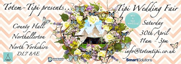 Totem Tipi wedding fair invitation