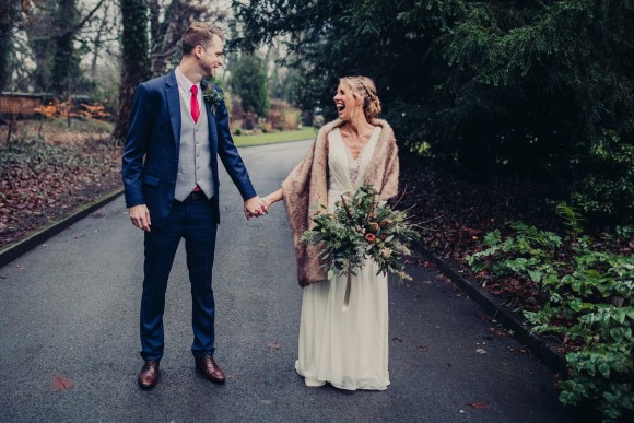 foliage & finery: elizabeth gregory couture for a winter wedding at samlesbury hall – suzanne & bevan