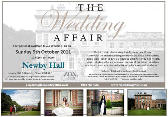 Brides Up North Wedding Blog: Invitation to Newby Hall Fair 9 October 2011